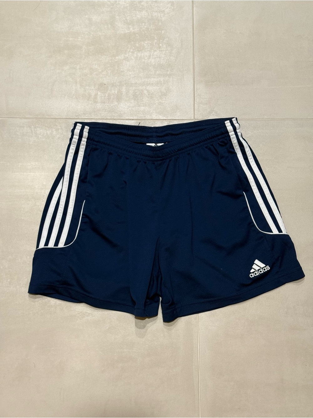 adidas Dark Blue Drawstring Athletic Shorts